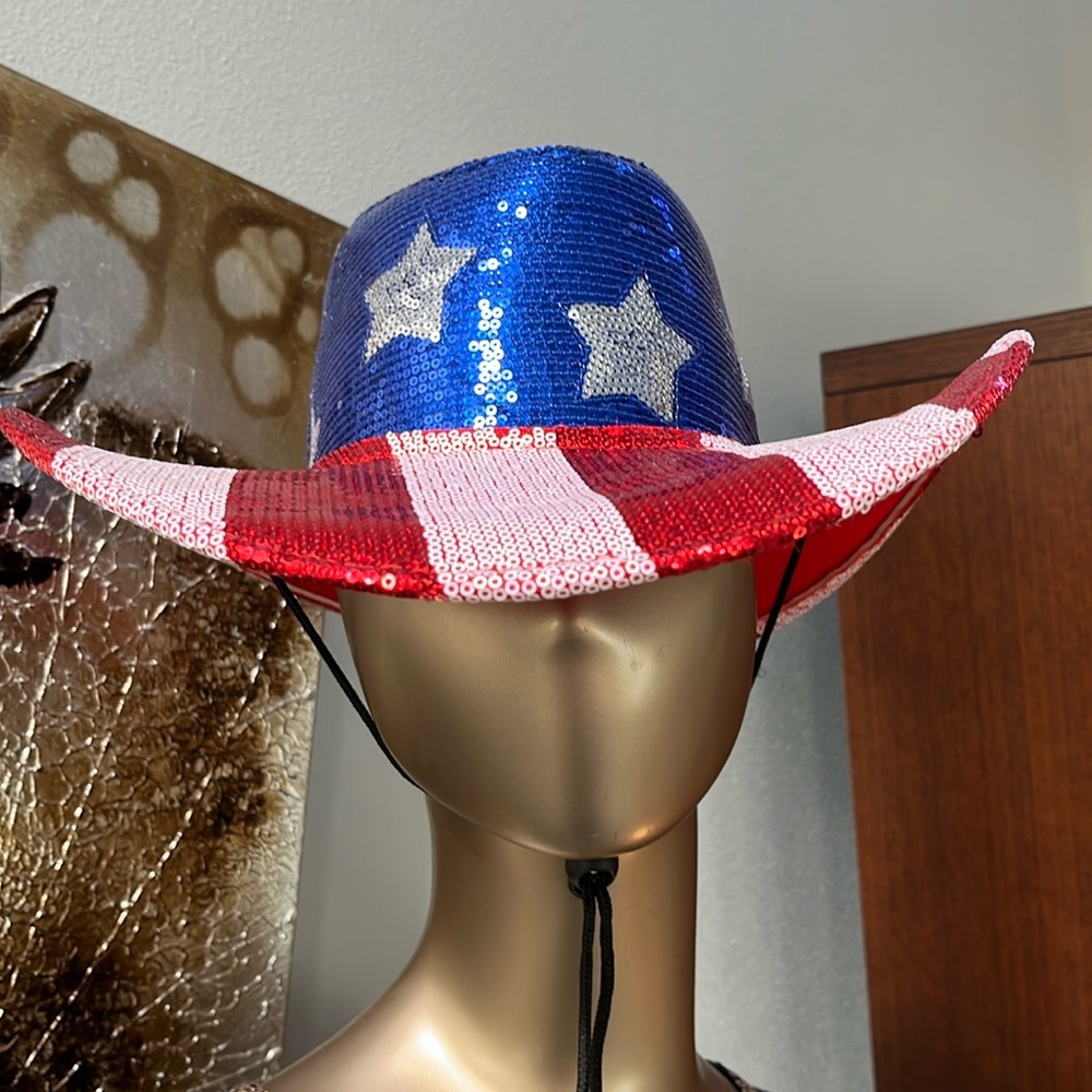 Patriotic red, white and blue hat